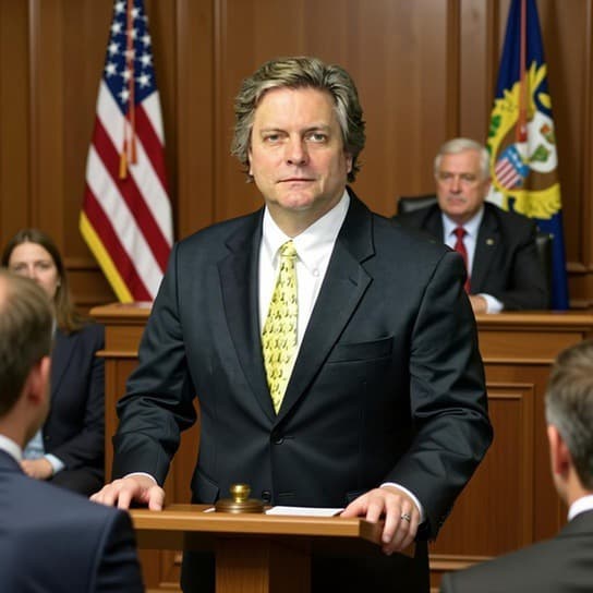 Criminal defense attorney presenting evidence in an Alabama courtroom